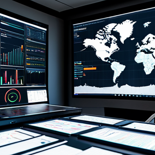 AI-Powered Supply Chain Visualization**

"A brightly lit, modern control room with multiple screens displaying complex supply chain data visualizations. Graphs, charts, and maps show real-time information about product flow, demand forecasting, and potential disruptions. Professional analysts in modest business attire are monitoring the data. Appropriate content, safe for work, fully clothed, professional environment, perfect anatomy, natural proportions, high quality, realistic rendering."

**
