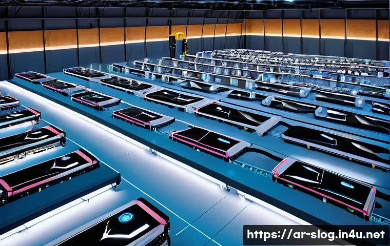 스마트물류 이직 성공 전략 - **Prompt 1: Futuristic Smart Logistics Hub** "An ultra-modern, high-tech smart logistics warehou...