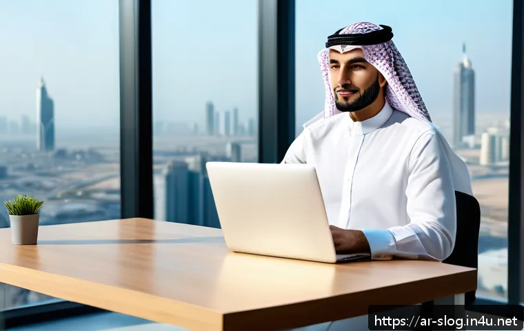 스마트물류 전문가 직무 스트레스 해소법 - A modern Arab office environment focused on smart logistics, featuring a professional Middle Eastern...