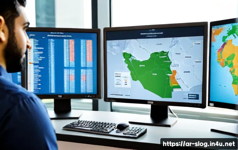 스마트물류 물류 운송 관리 실무 - Photorealistic smart logistics control room in a modern Gulf-region distribution hub, an Arab operat...